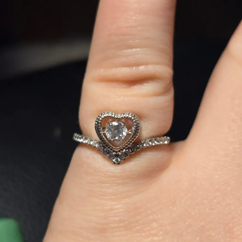 Mobile Heart vintage sterling silver ring sz 6